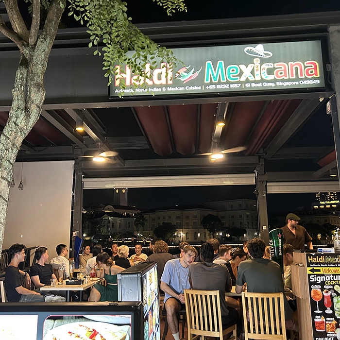 Haldi Mexicana at Boat Quay best mexican restaurant in boat quay offering riverside north indian mexican dining