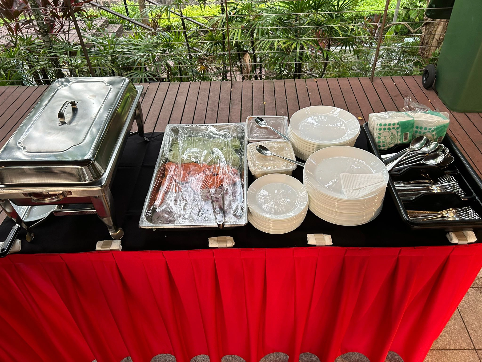 Professional catering setup for weddings and corporate events with best mexican food in Singapore