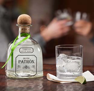 A bottle of smooth silver tequila served at the best mexican restaurant in Singapore